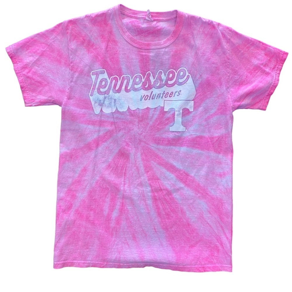Hanes Pink Tie Dye Tennessee Volunteers T-Shirt Size Medium